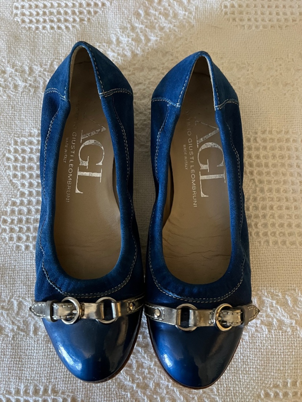 AGL size 36 royal blue soft, leather flats